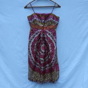 Sleeveless nicole miller pattern dress